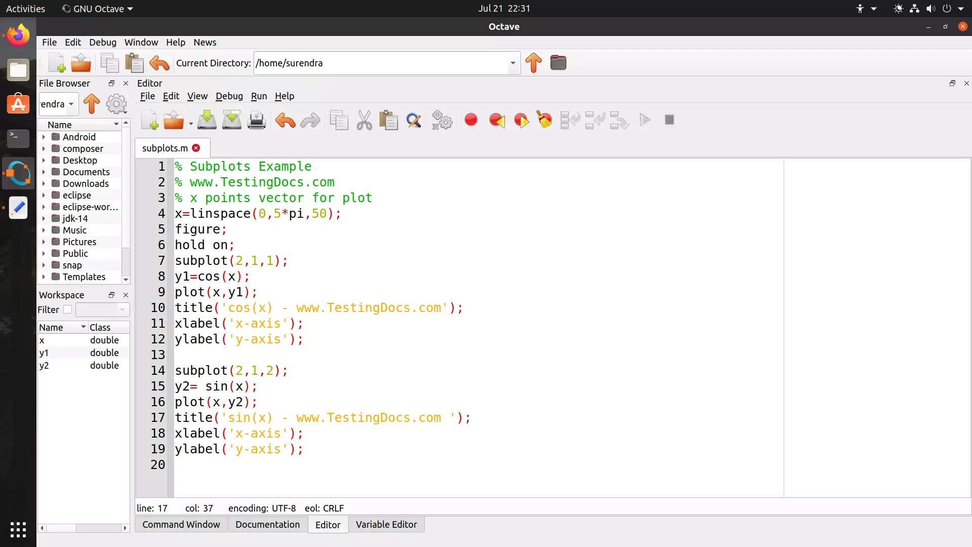 Octave Archives TestingDocs