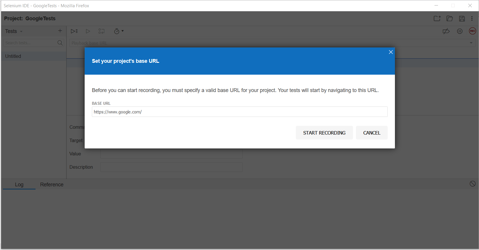 How to record Selenium Test using Selenium IDE?