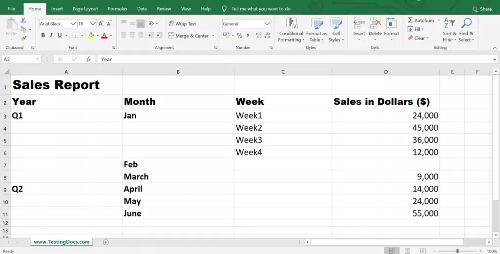 How to create a Sunburst chart in Excel