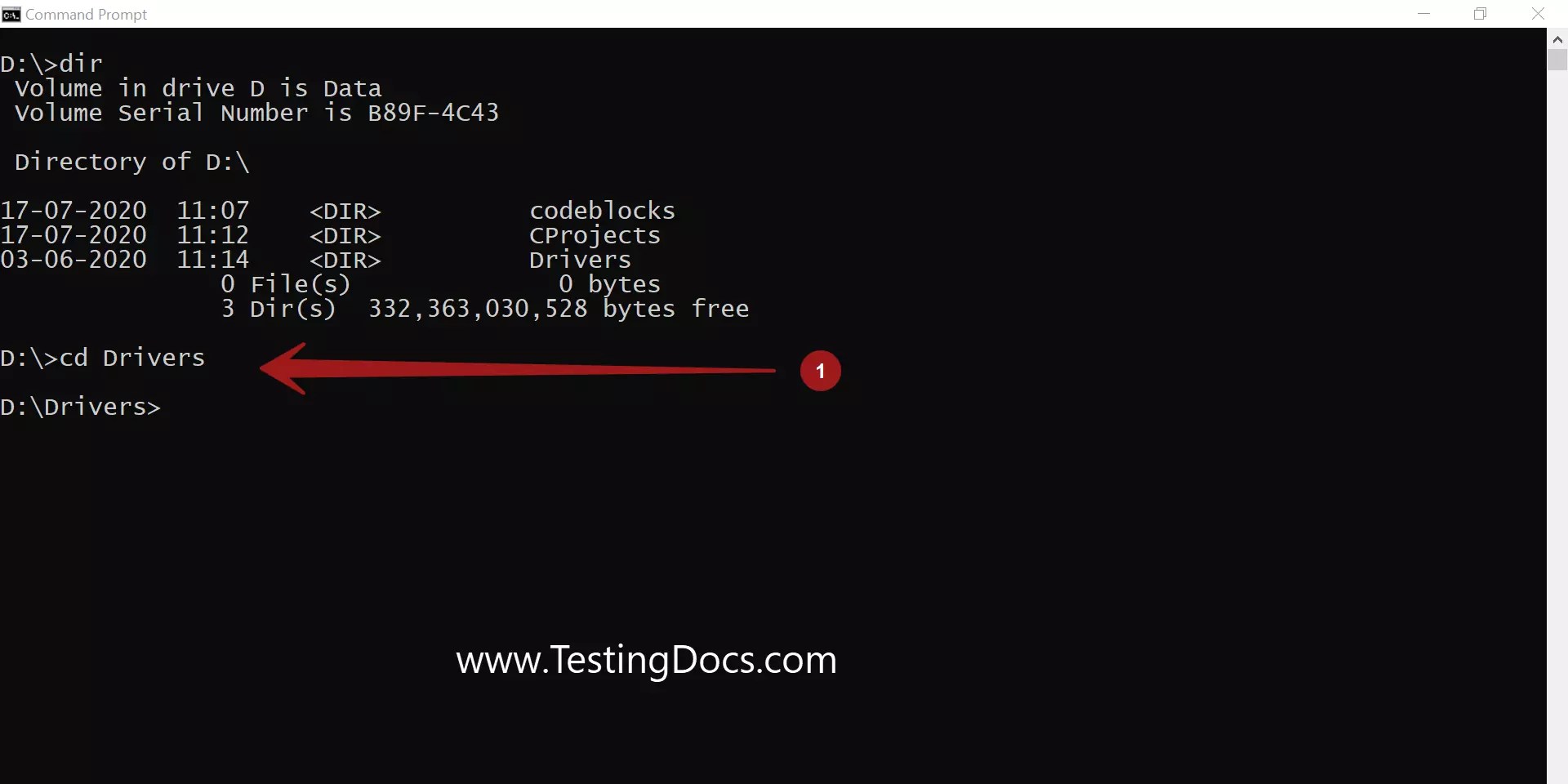 Basic MSDOS commands to know for Testers