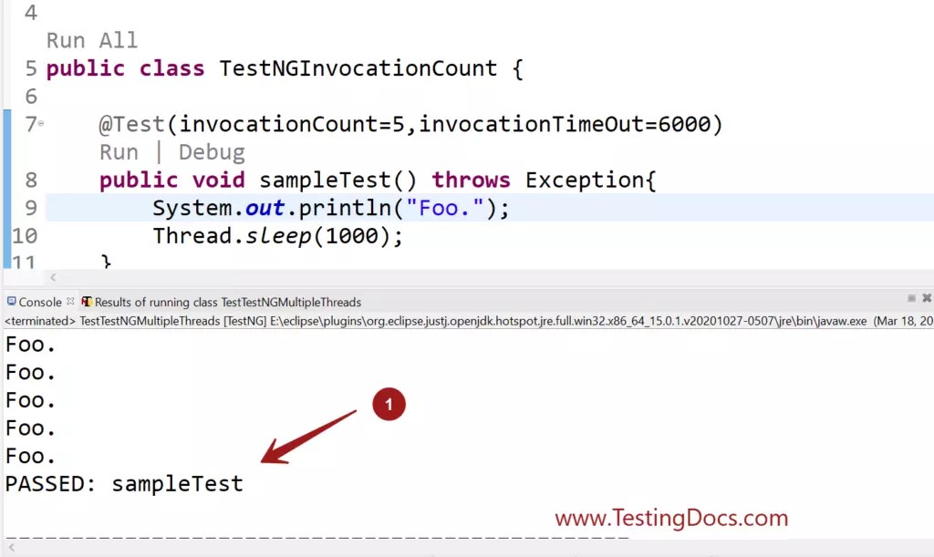 What is invocationTimeOut in TestNG?