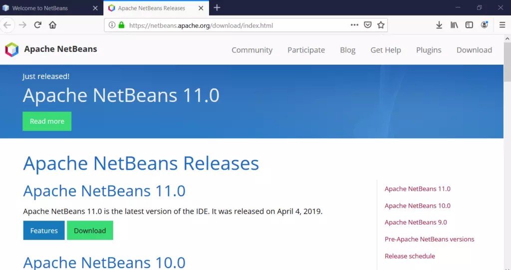 Apache NetBeans IDE Download and Install