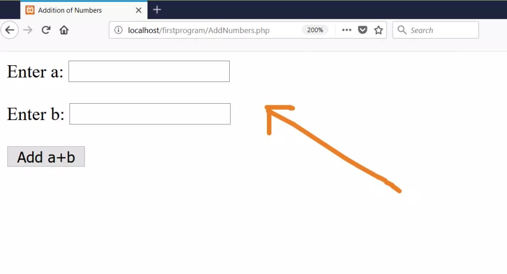 PHP Program to Add Two Numbers