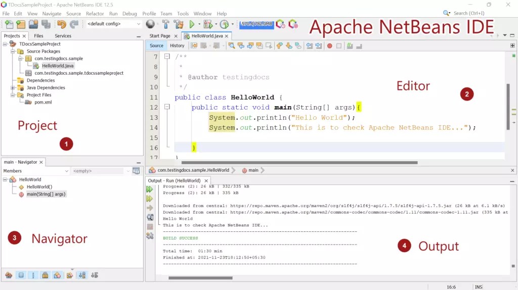 Apache NetBeans IDE Tutorials TestingDocs