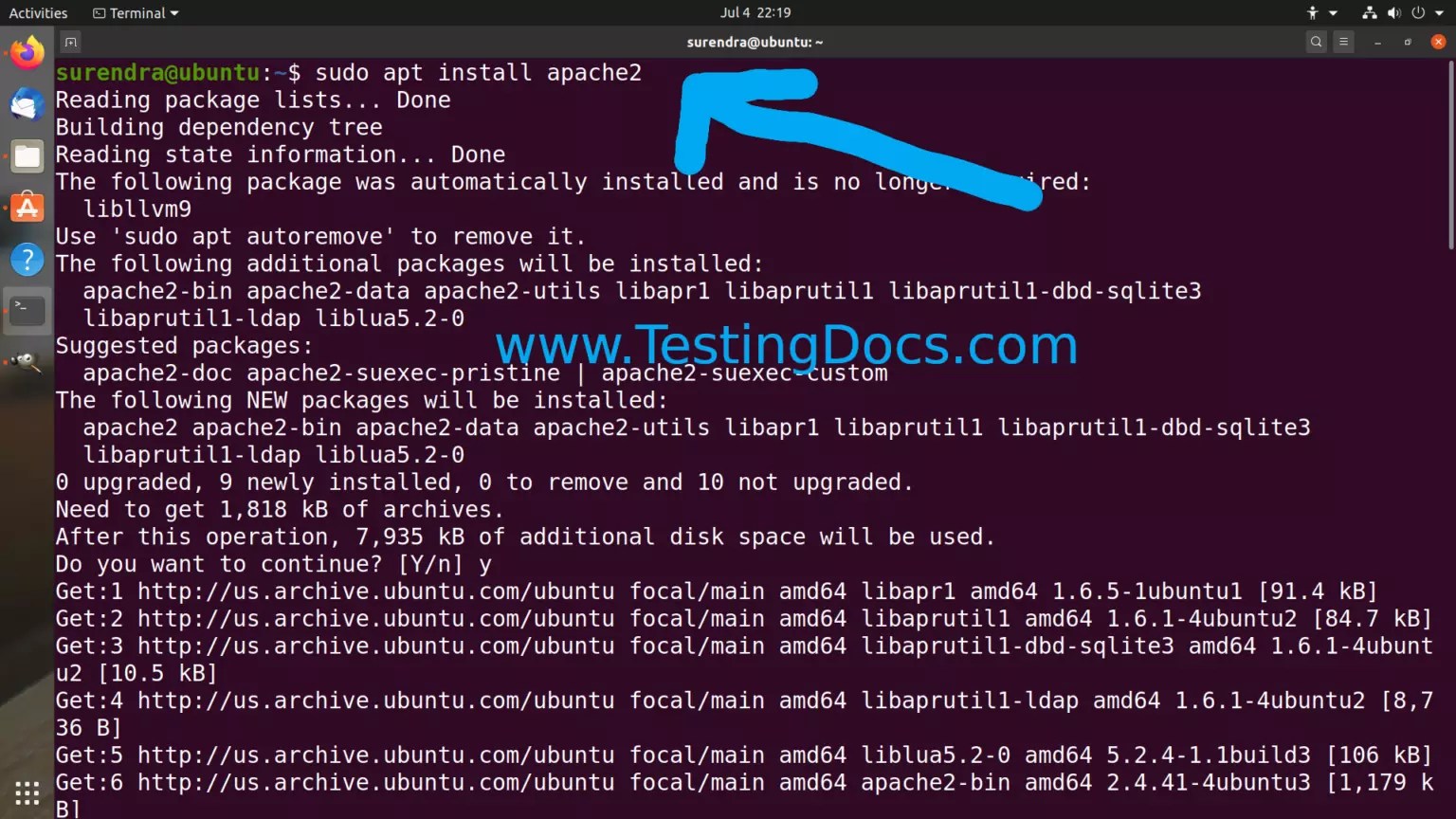 Install Apache HTTP Server on Ubuntu Linux