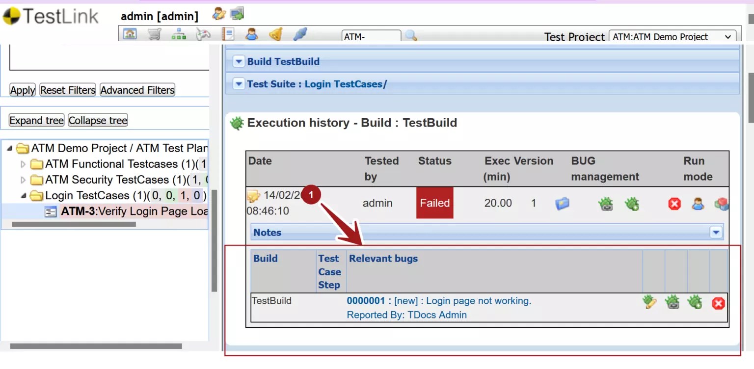 Link Defects to Test Cases in TestLink