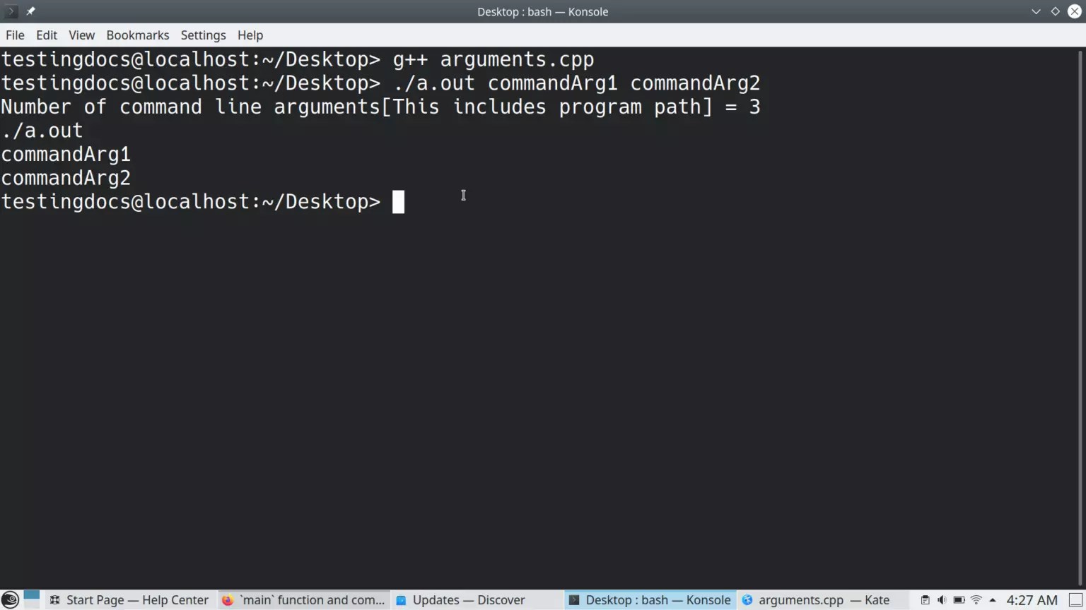 C++ Command Line Arguments