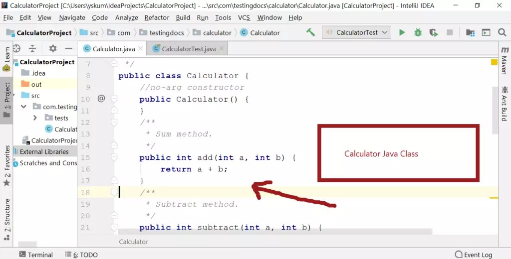 Calculator Java class