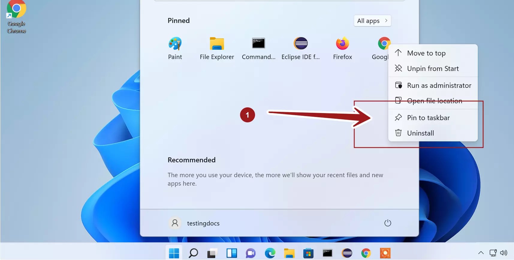 Install Google Chrome on Windows 11