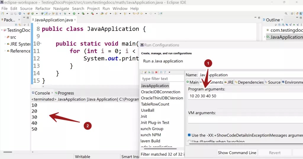 Command Line Arguments