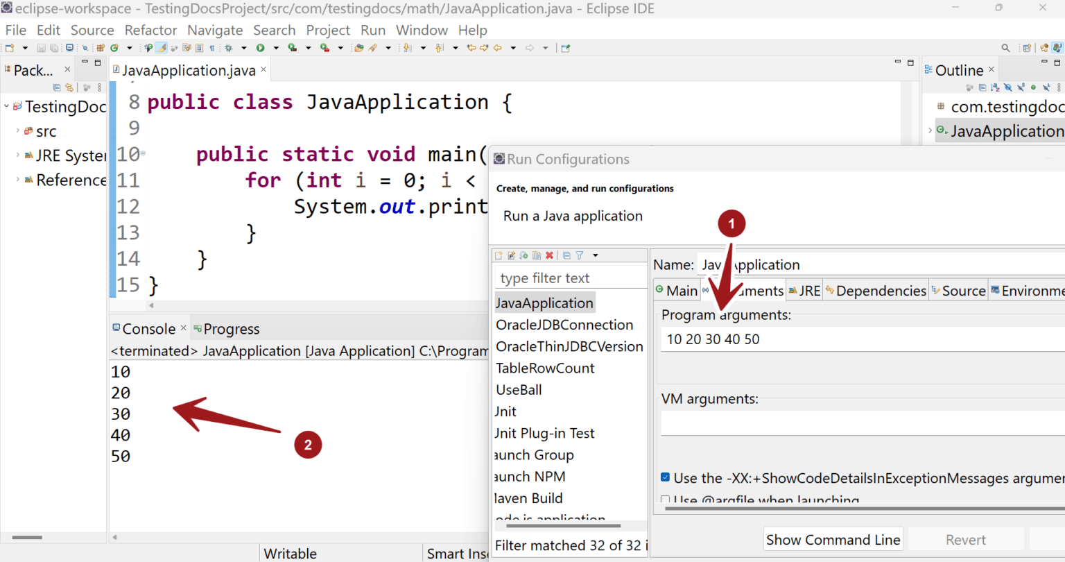 Command Line Arguments
