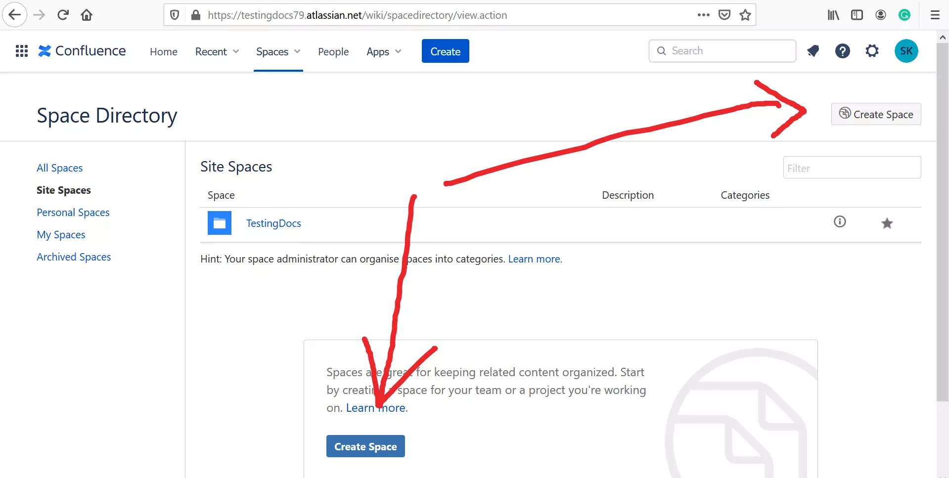 Connect Confluence space to a Project