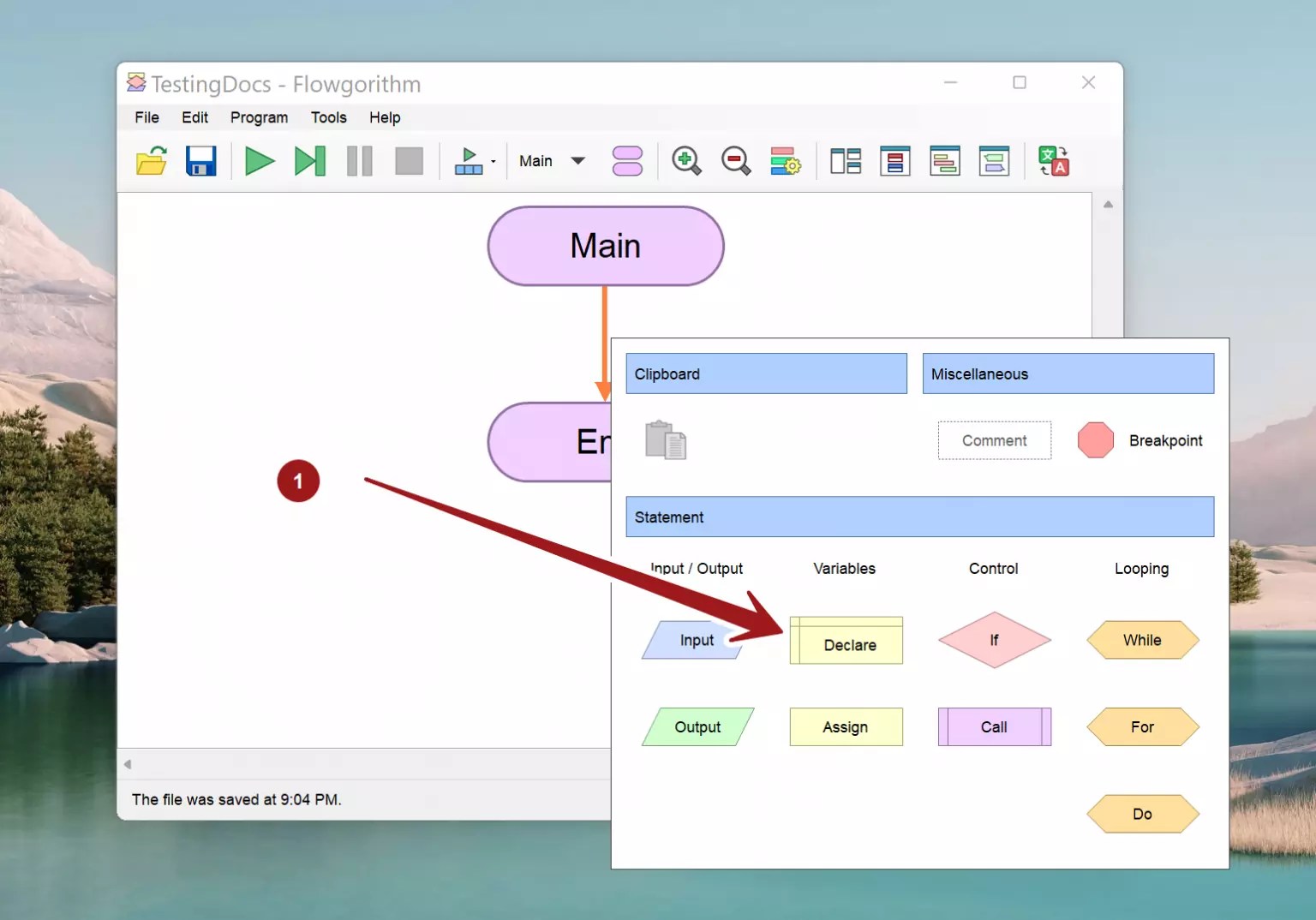 Flowgorithm Variables