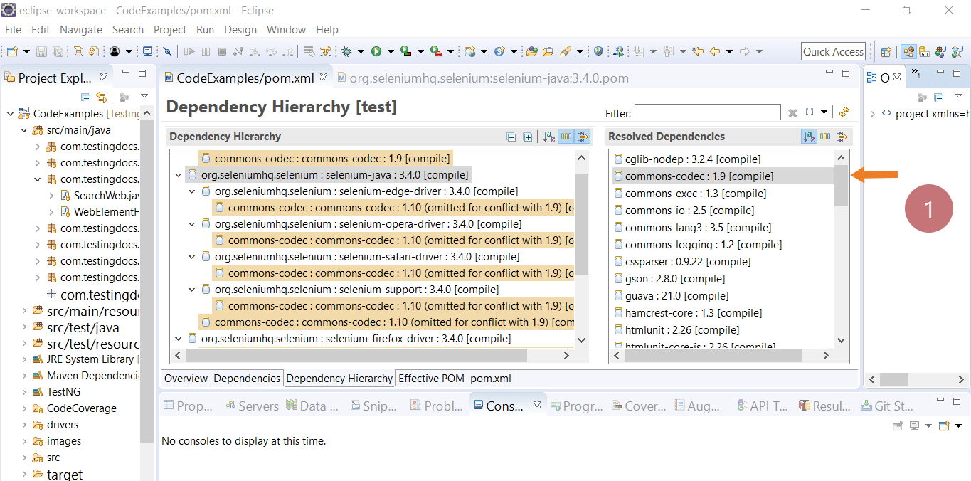 Maven dependency management in Eclipse