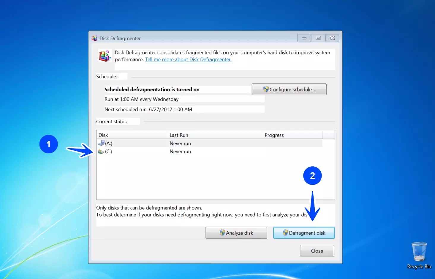 Windows Disk Defragmentation