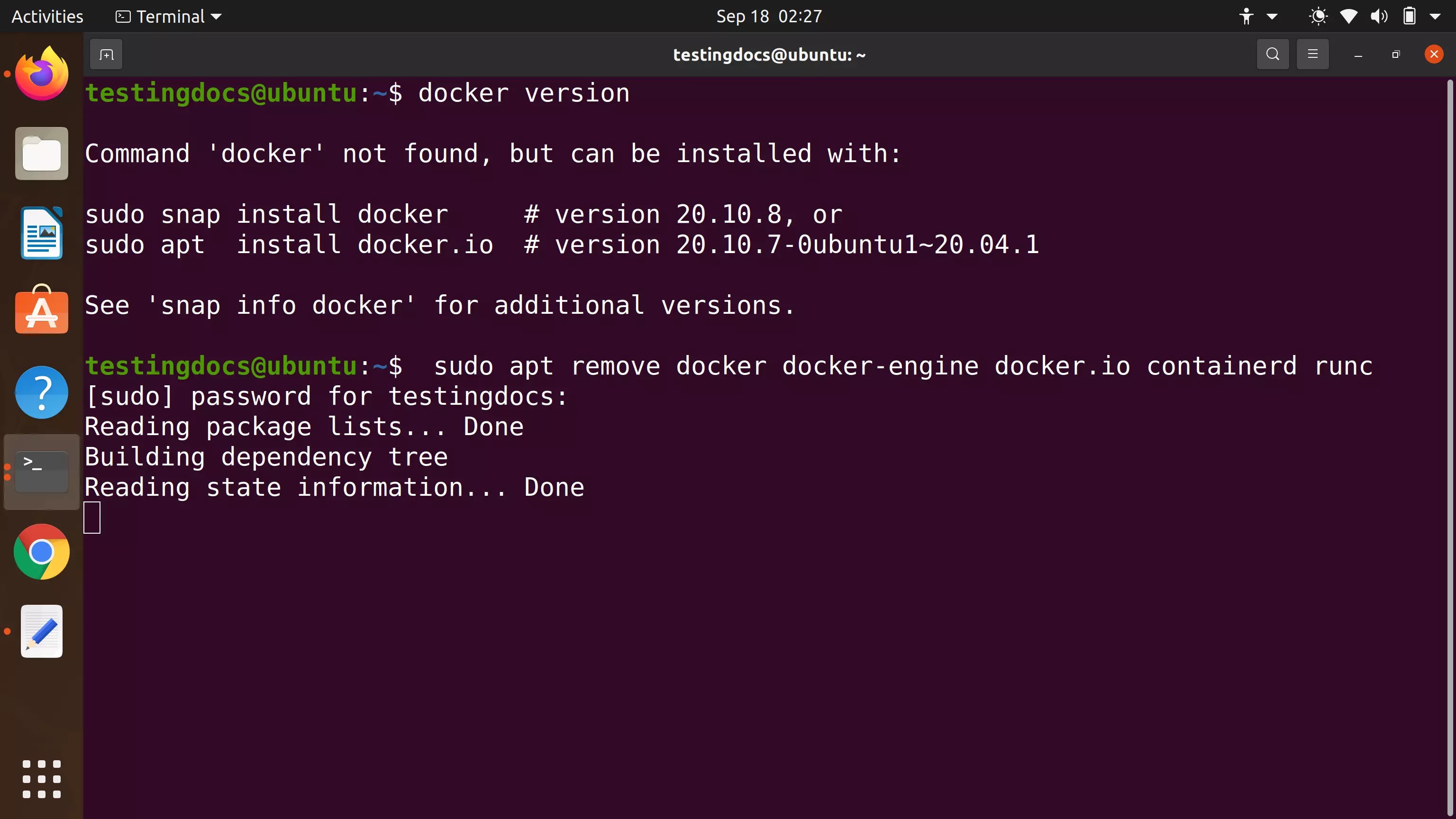 Docker Install on Ubuntu