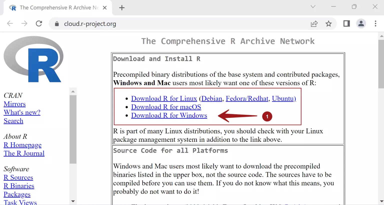 Install R on Windows 11