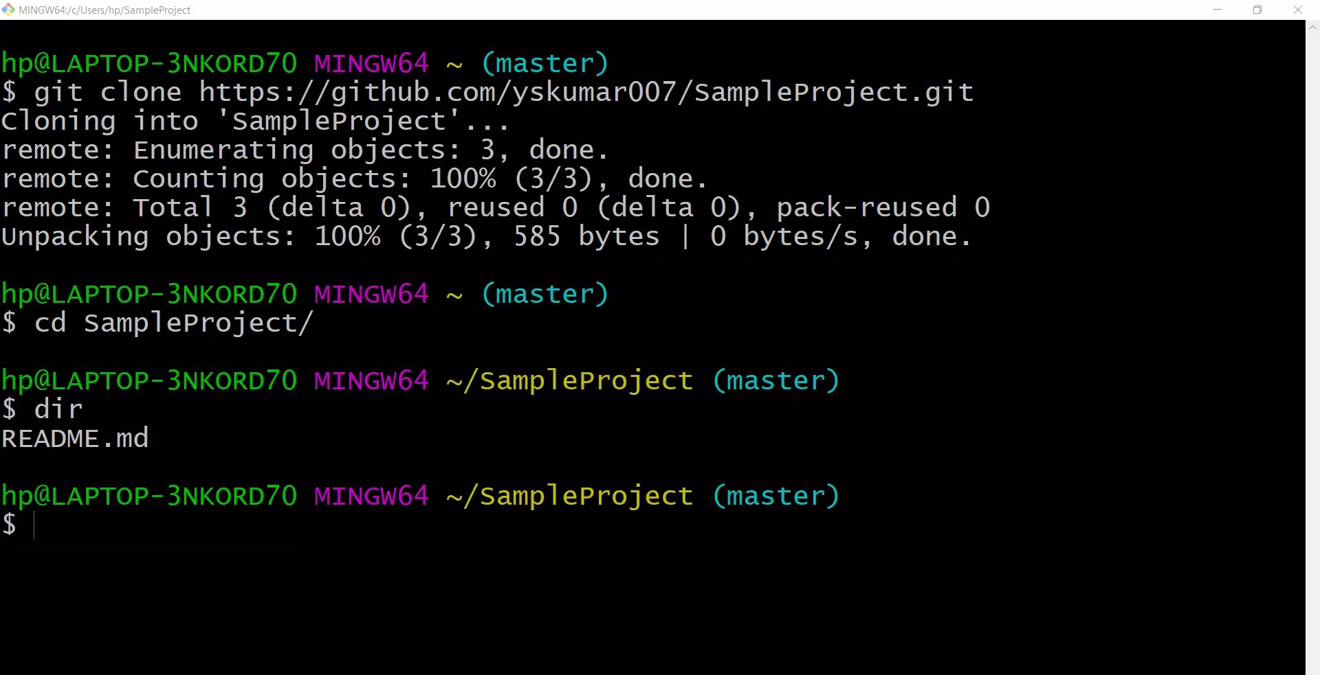 Clone an existing Git Repository