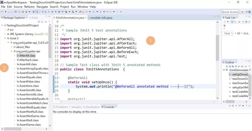 JUnit 5 Jupiter API Annotations