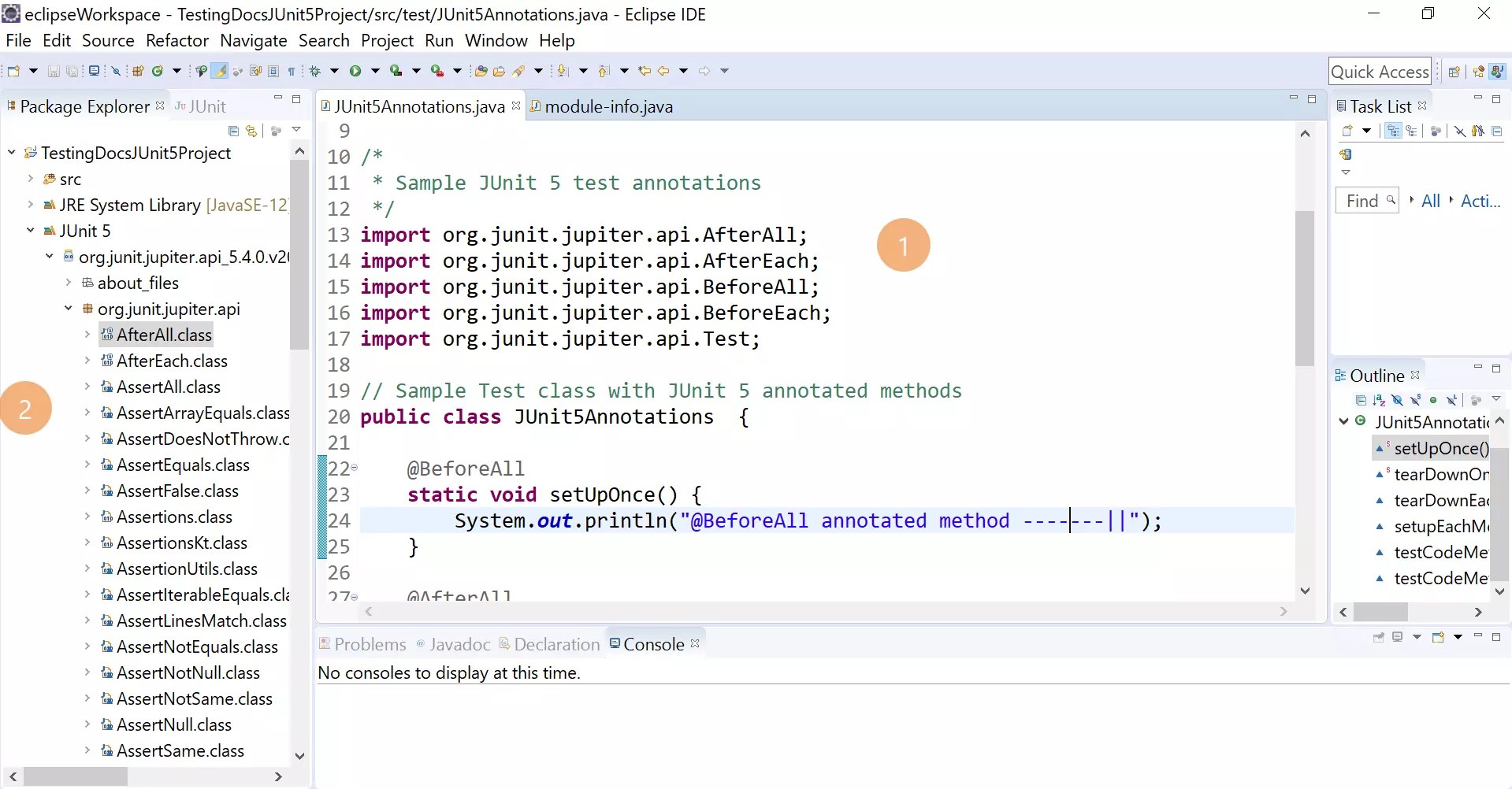 JUnit 5 Jupiter API Annotations