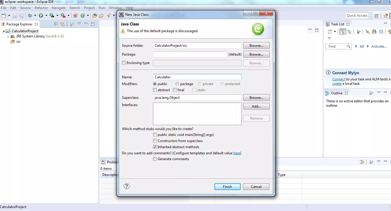 Calculator Java class