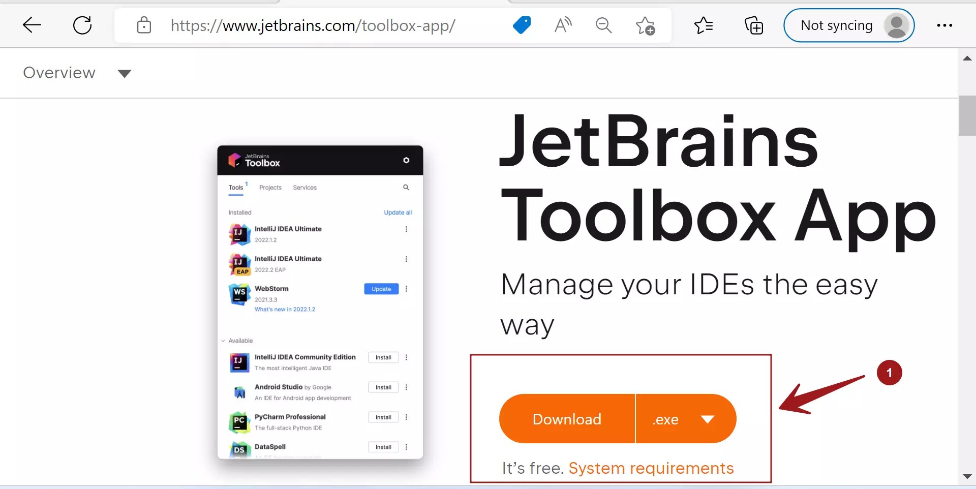 Install JetBrains Toolbox App on Windows 11