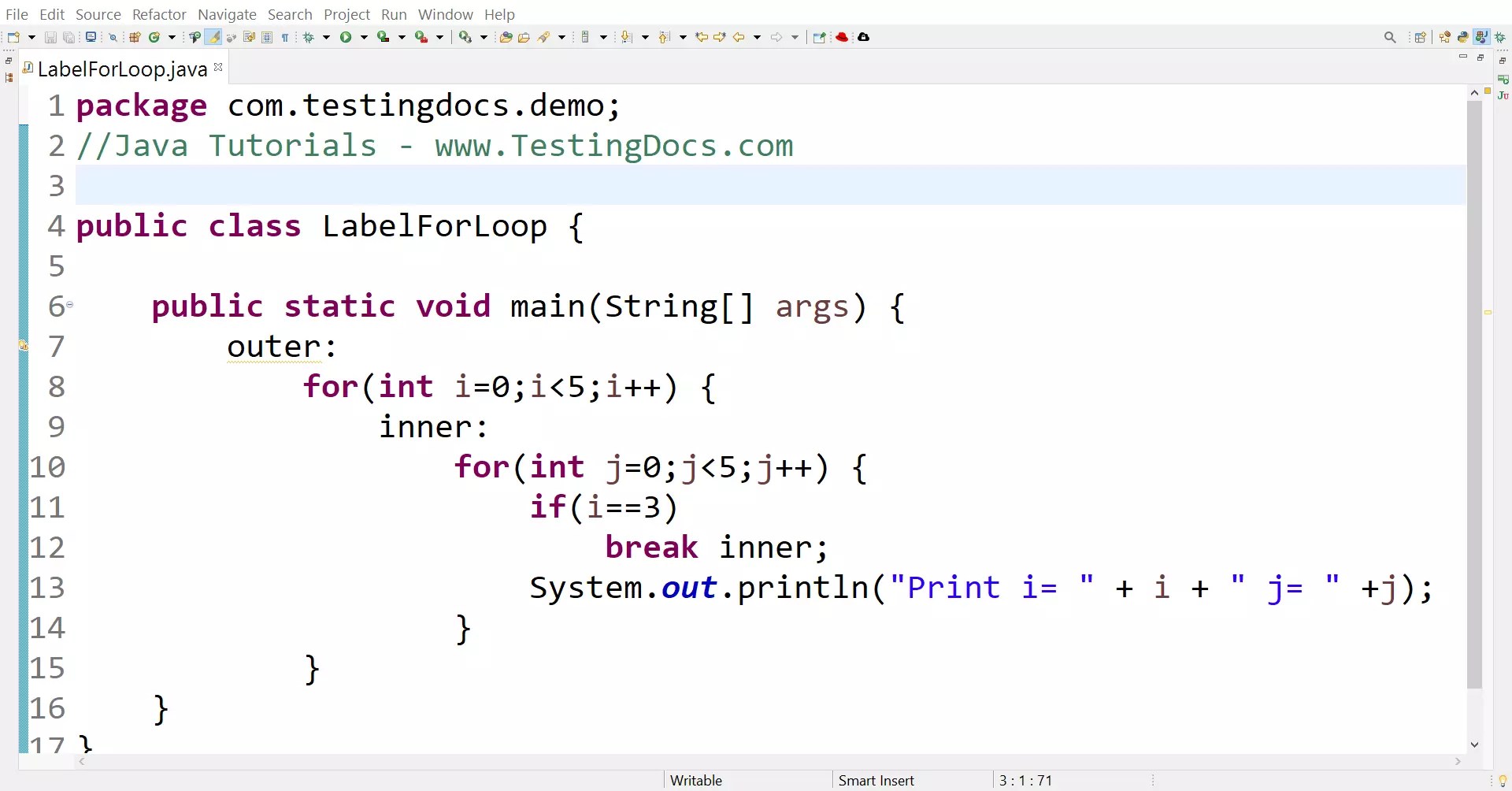 Java For Loop with Examples