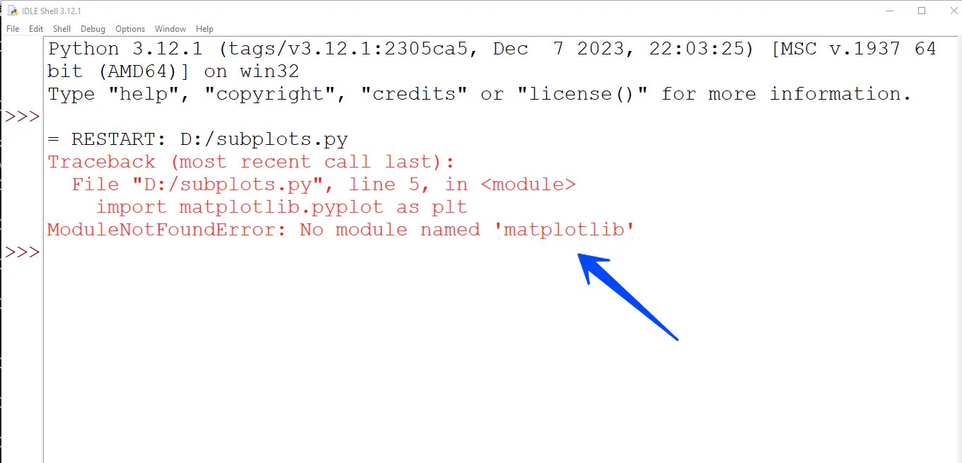 Install Matplotlib Library