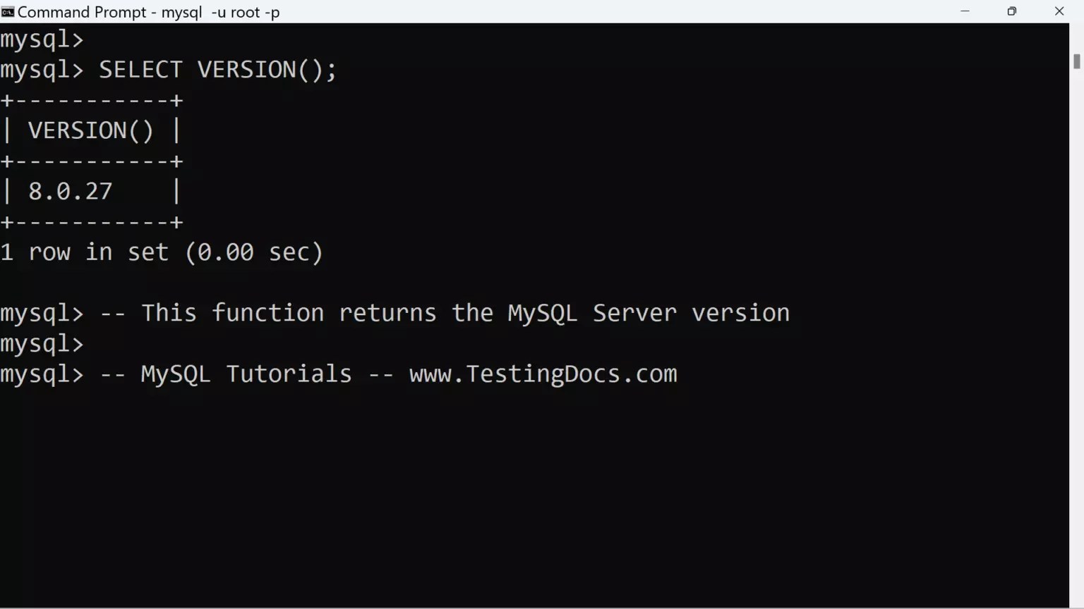 MySQL Functions