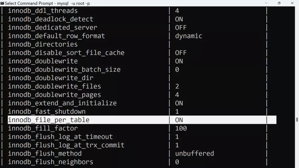MySQL InnoDB Storage Engine