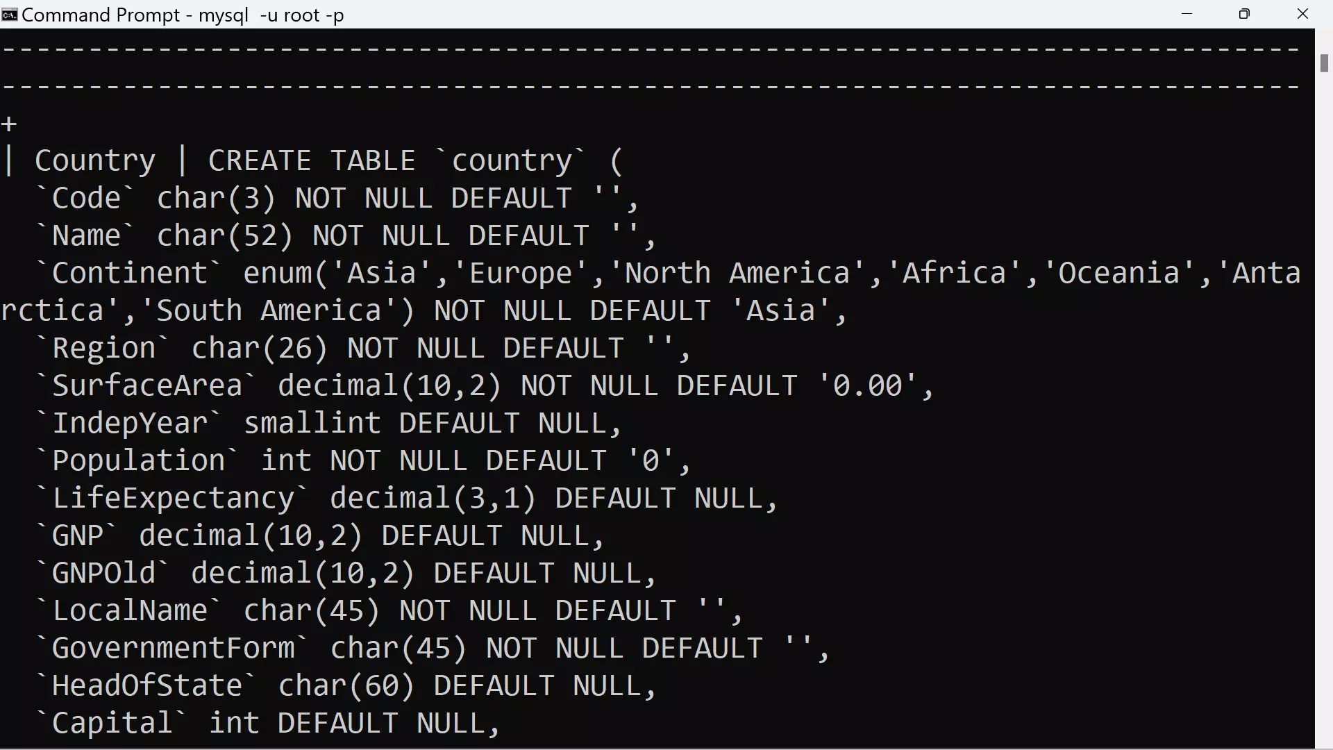 MySQL NULL Values