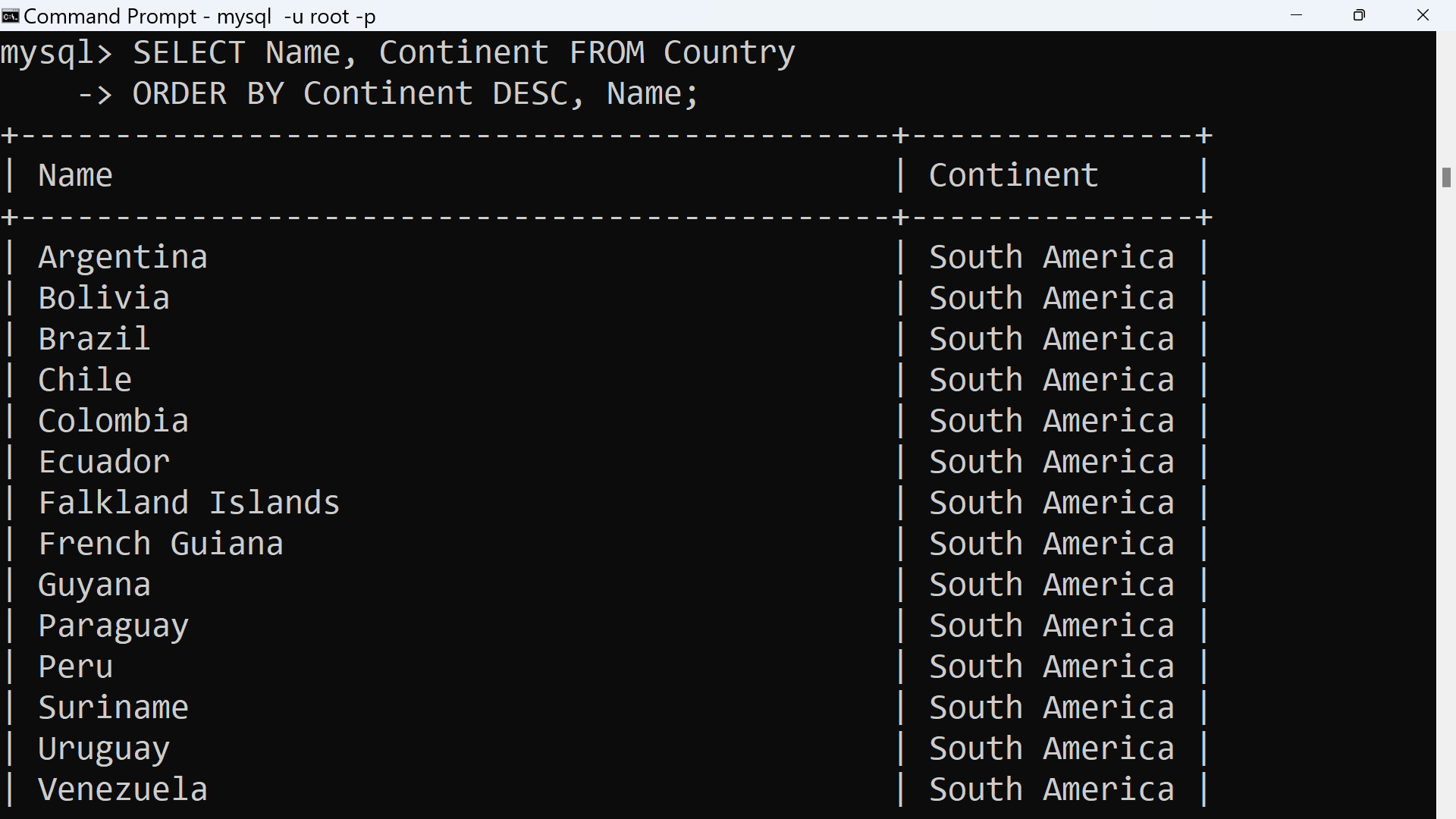 Mysql Get Table Column Names In Alphabetical Order