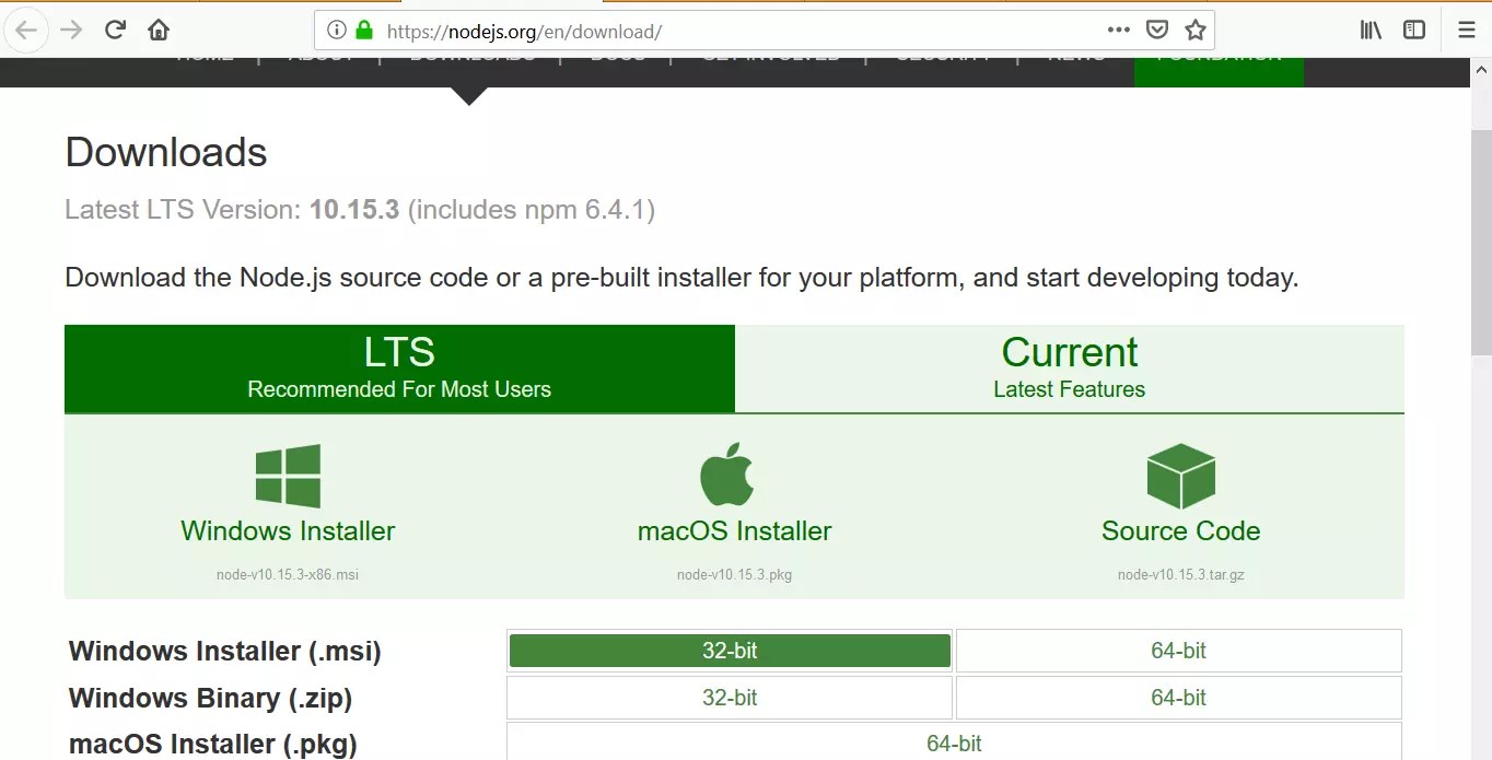 Download and Install Node.js on Windows