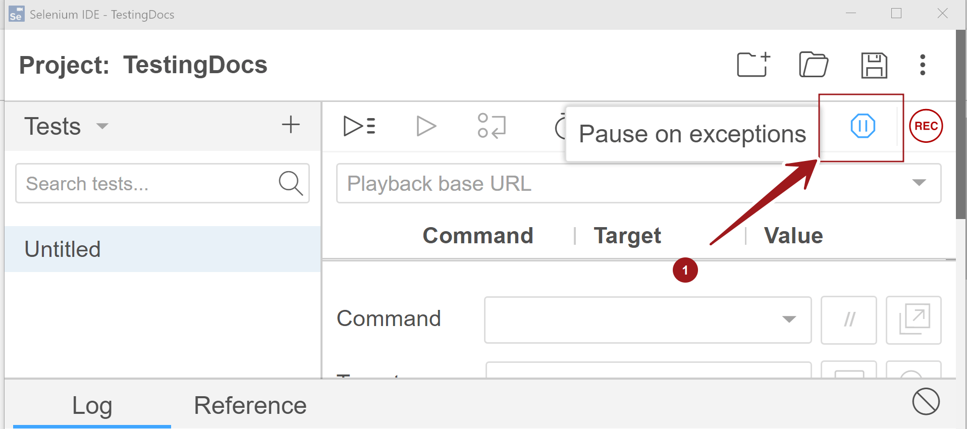 Debug Test Scripts in Selenium IDE