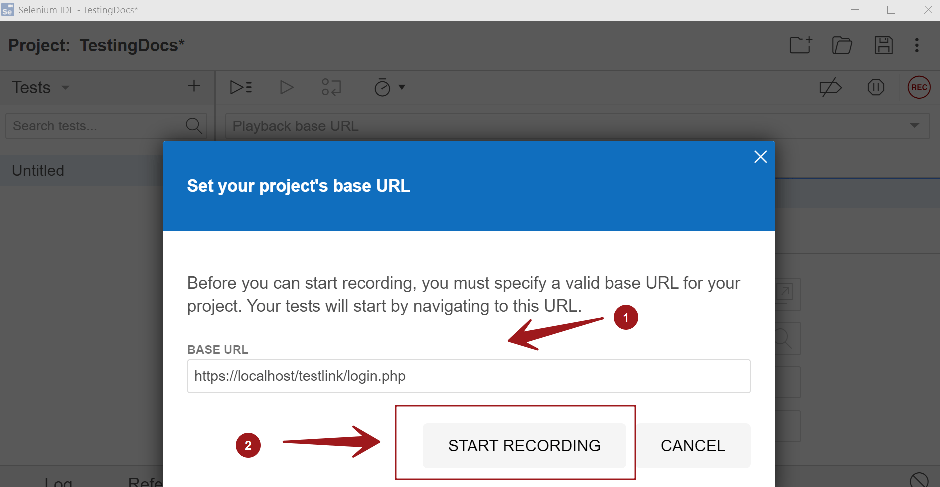 Record Test Script using Selenium IDE
