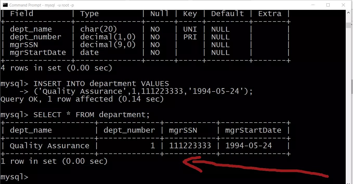 Basic MySQL Commands