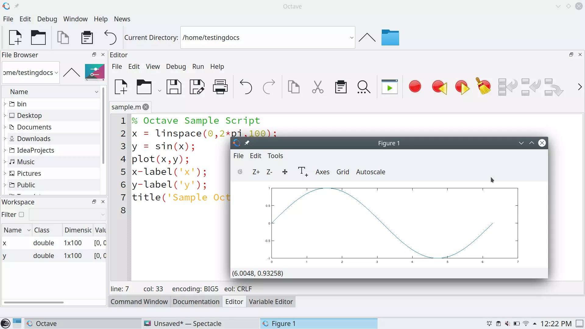 Create Octave Script File
