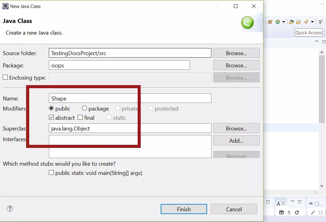Abstract Class in Java