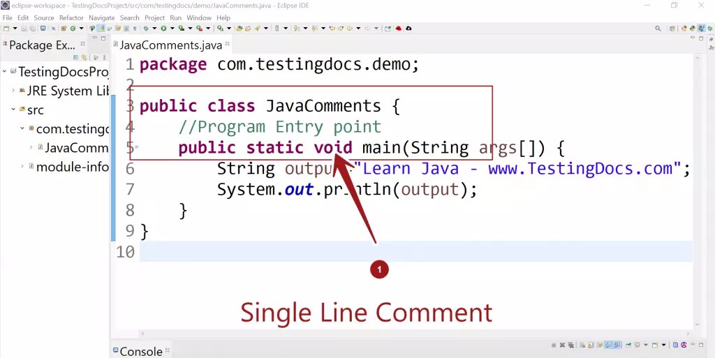 Types of Java Comments