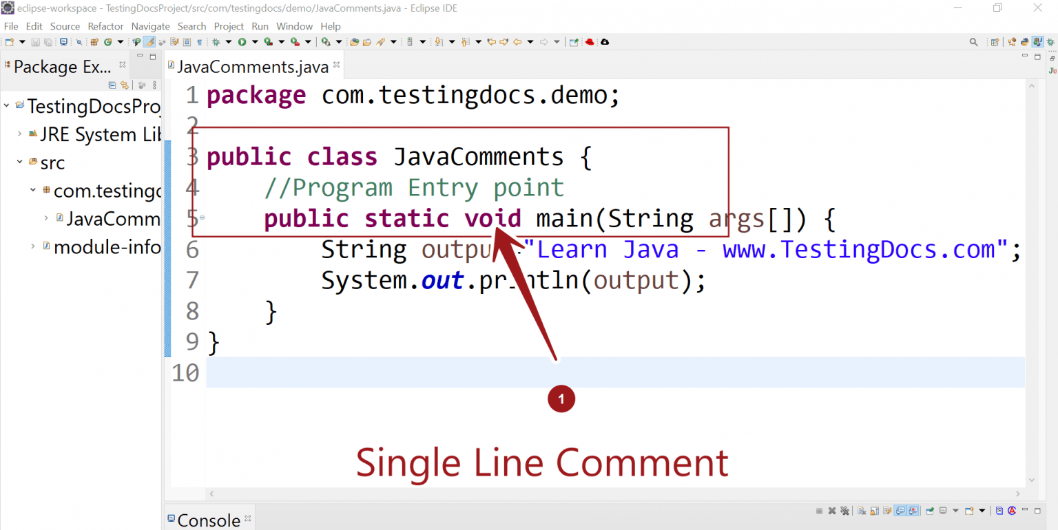 Types of Java Comments