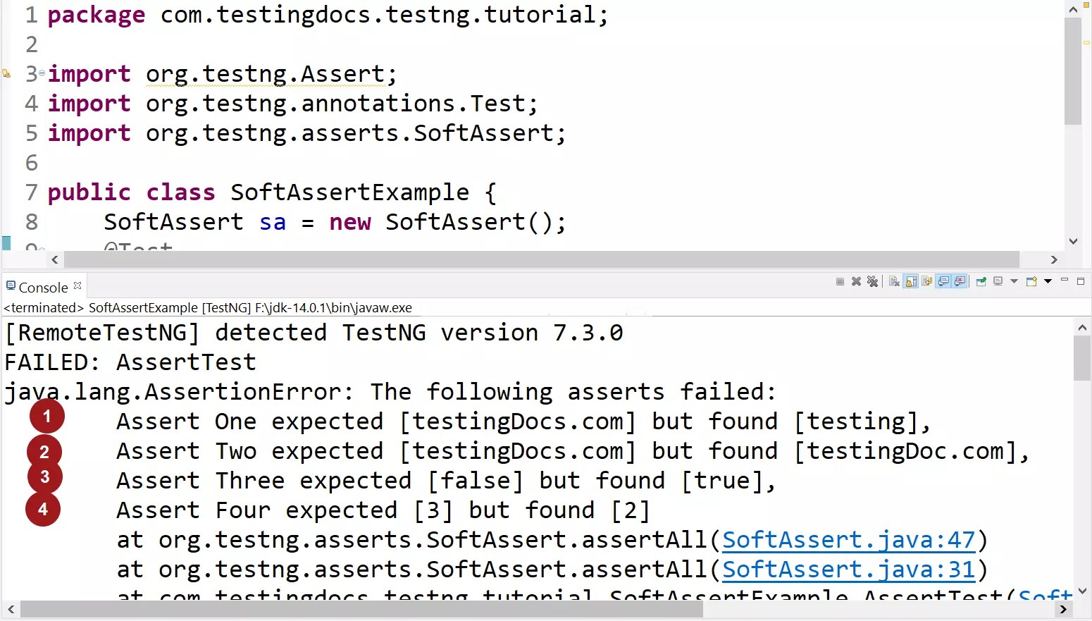 SoftAssert in TestNG Framework