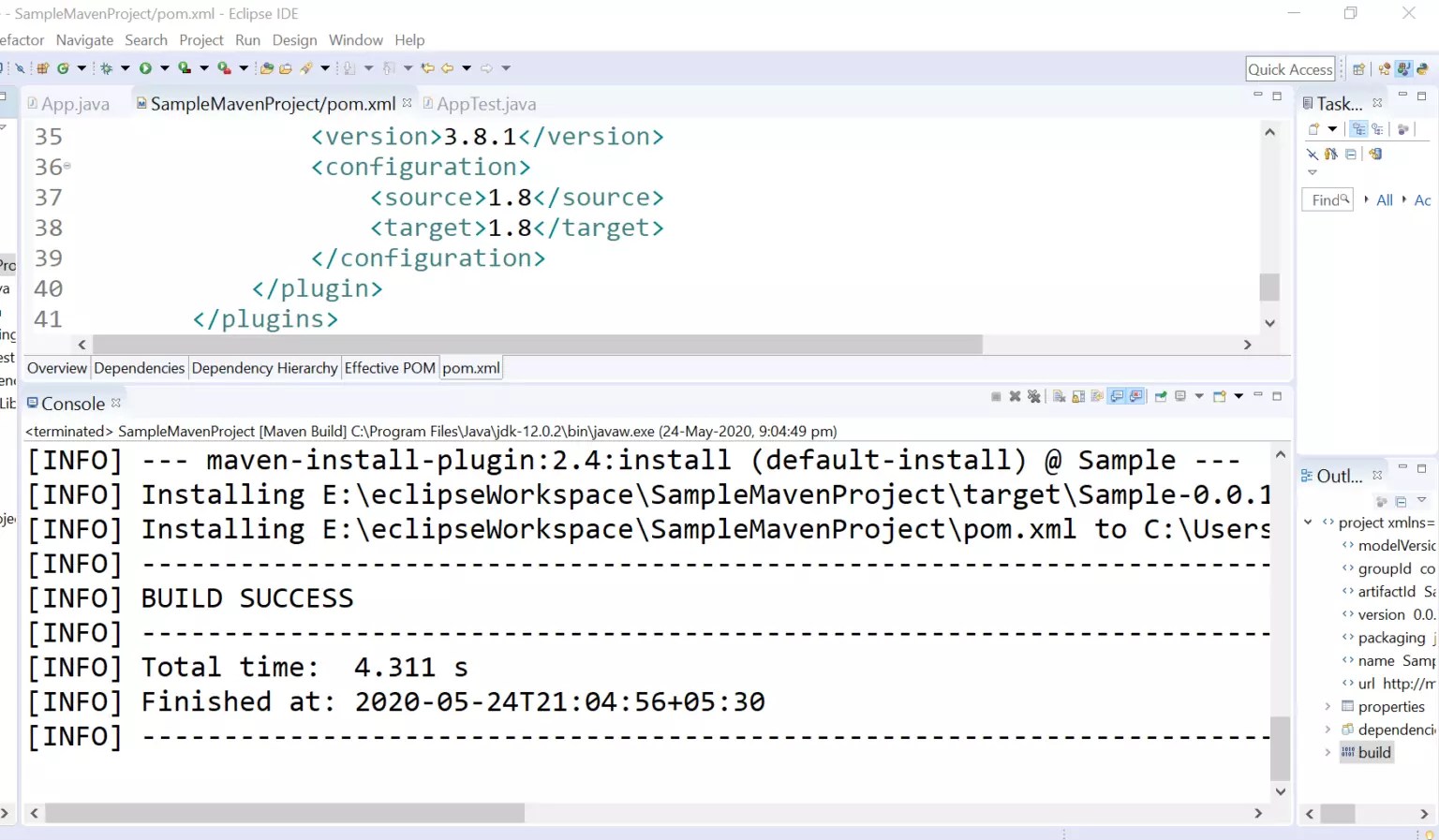 Specify Java version in a Maven Project.