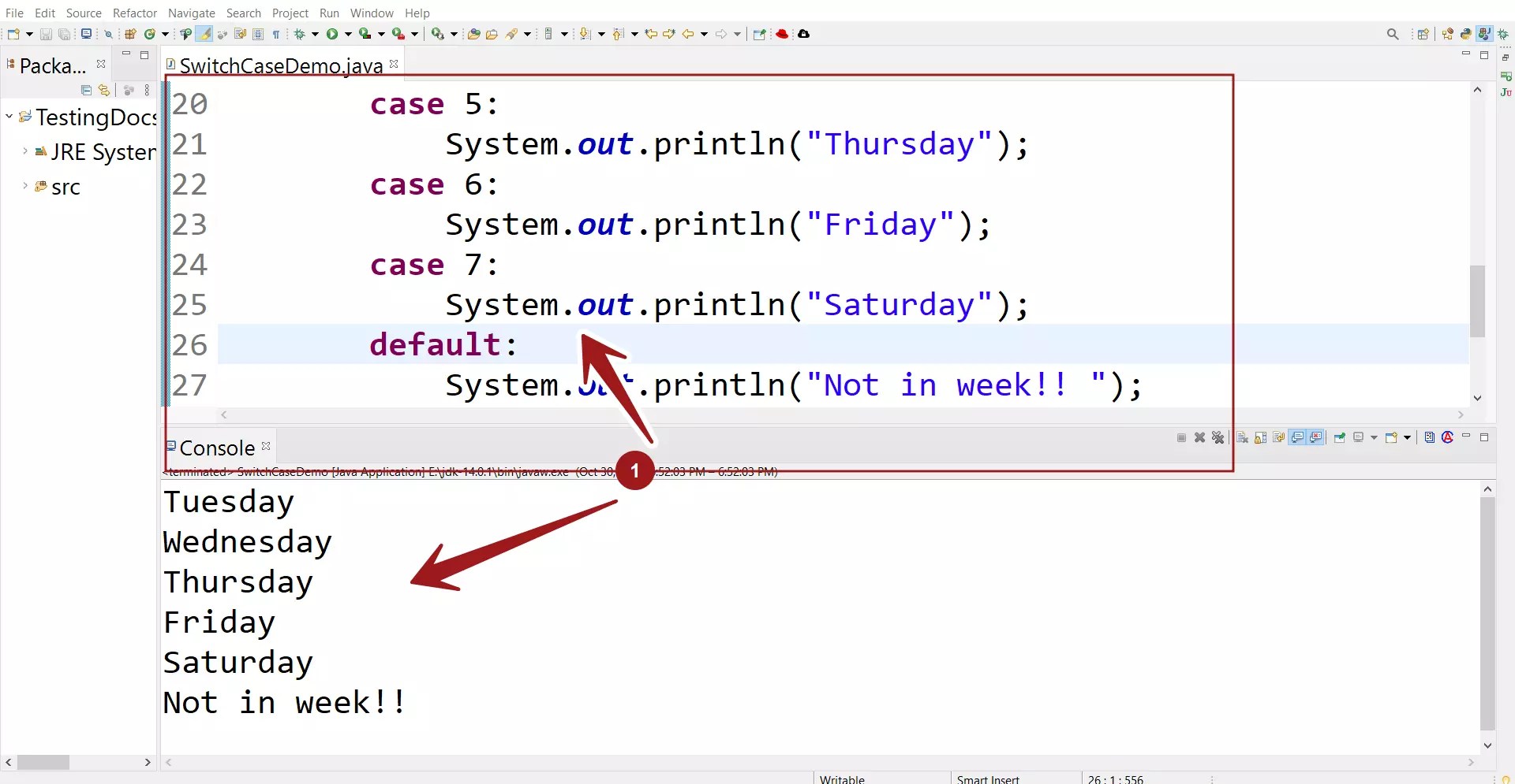 Java switch statement