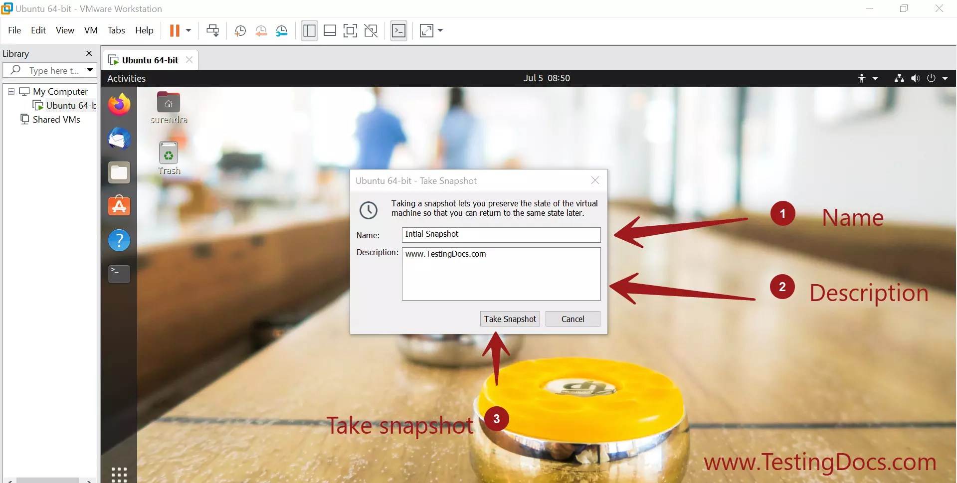 Create a Snapshot of Virtual Machine