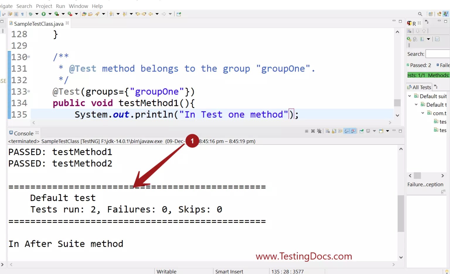 Run tests from TestNG Suite testng.xml file