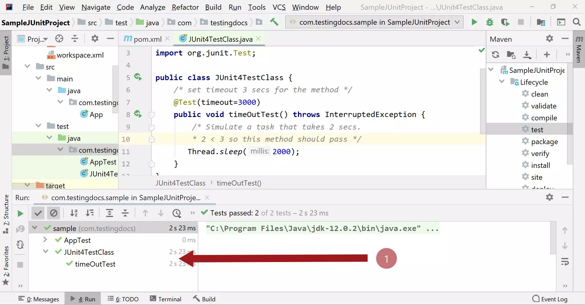 Testing timeouts with JUnit 4
