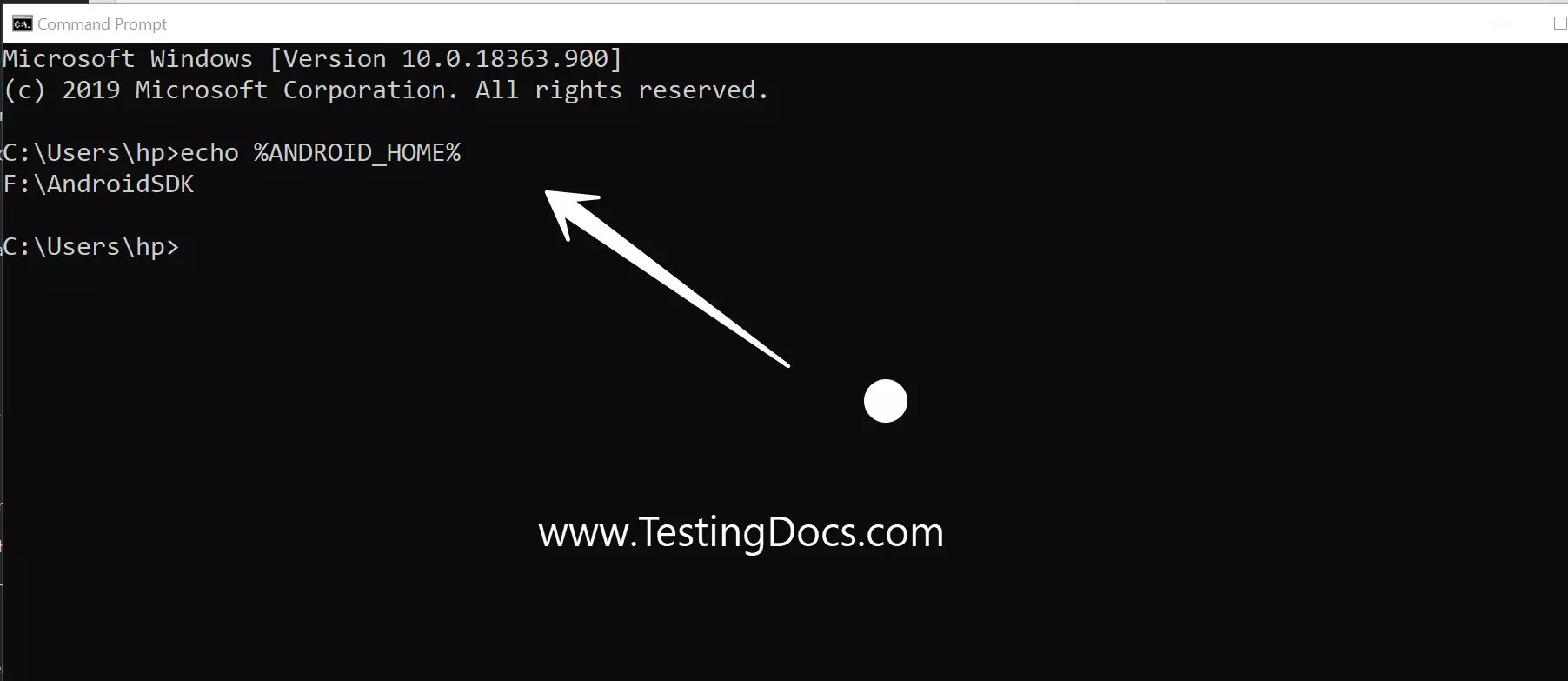 Set ANDROID_HOME environment variable on Windows