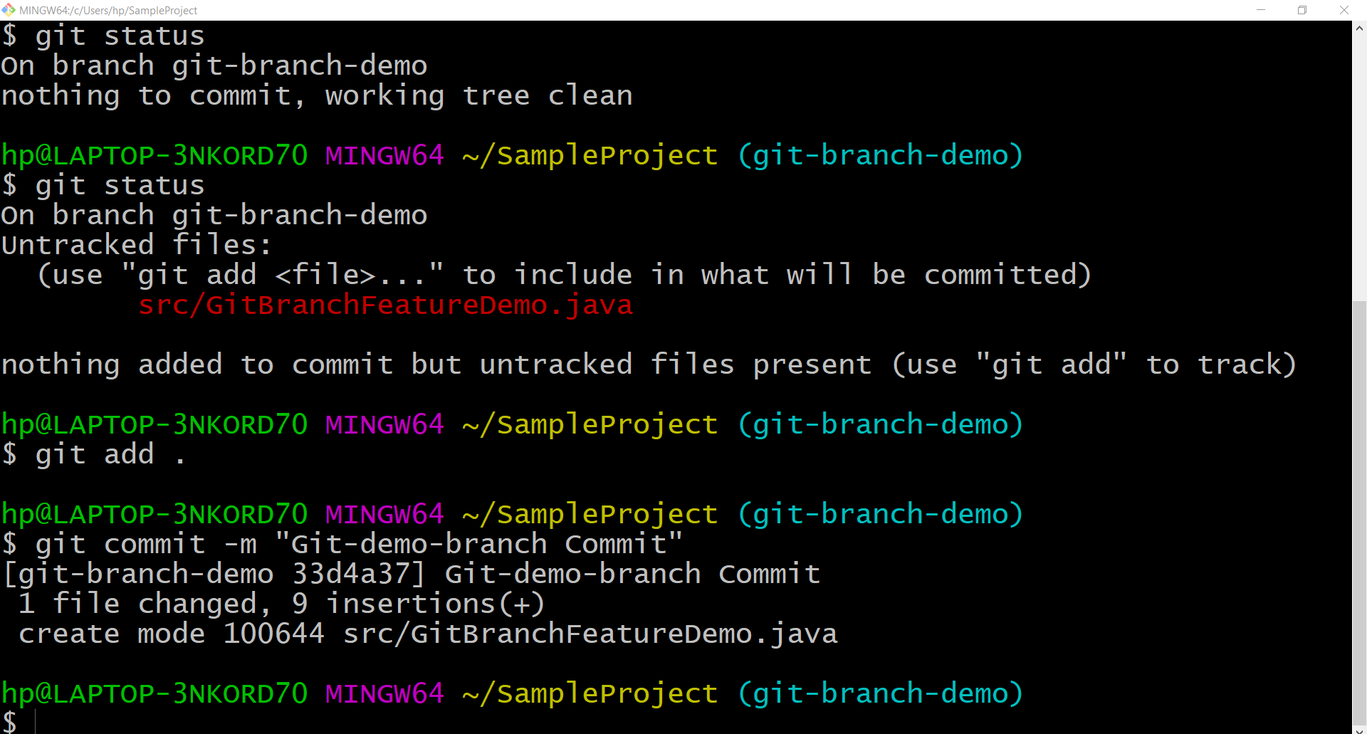 Create a Git Branch