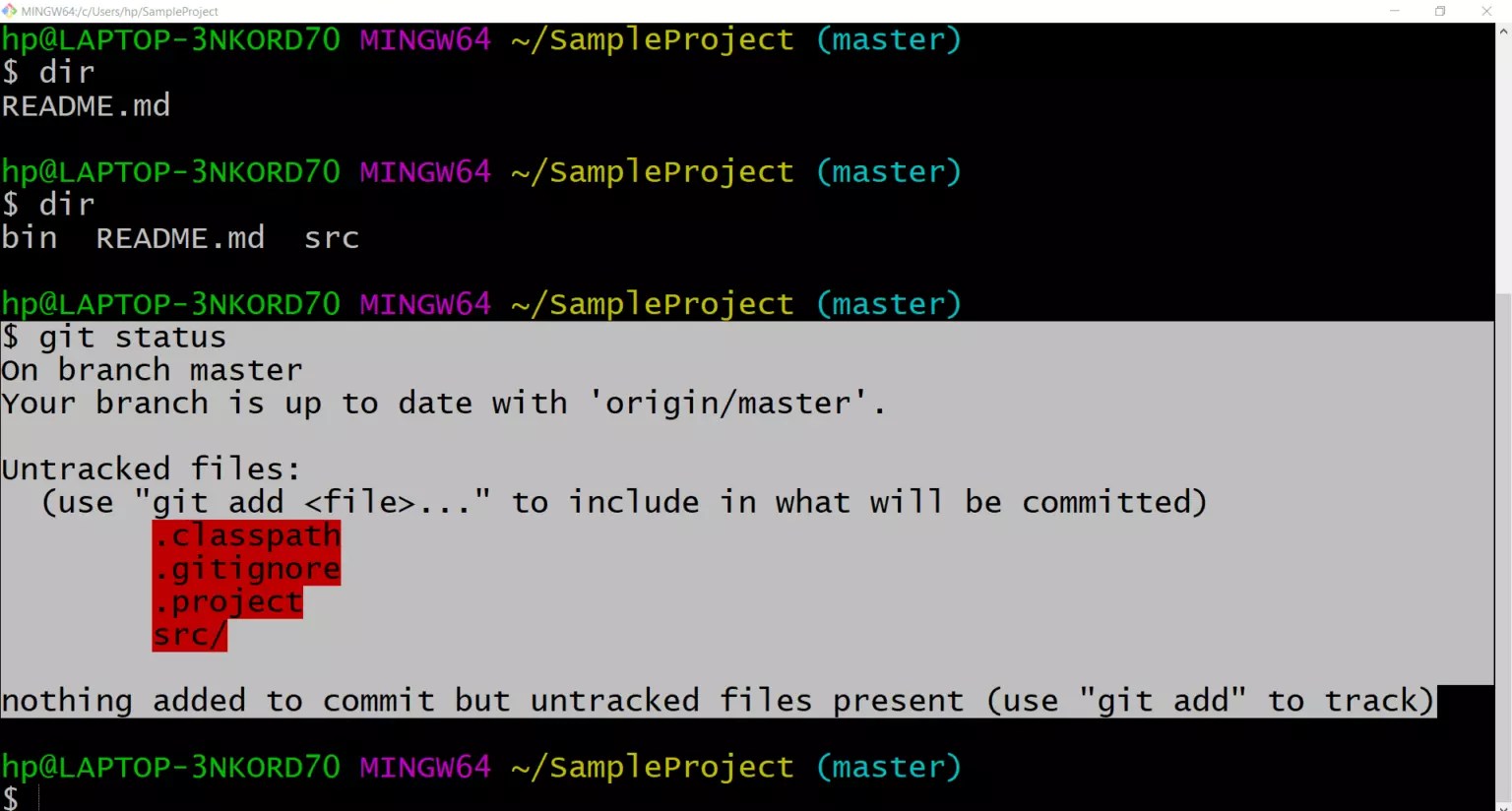Commit changes to a Git Repository
