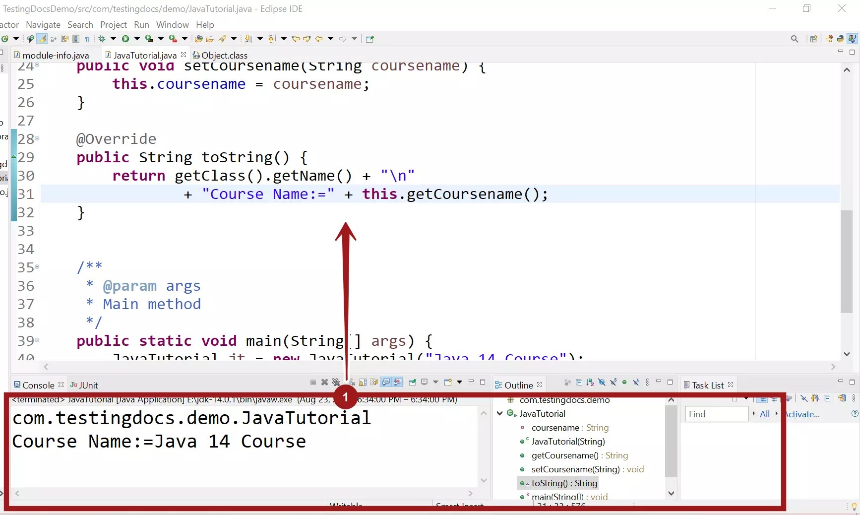 Overriding toString() Method in Java